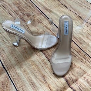 Steve Madden clear block heels